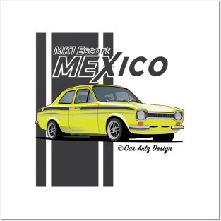 Mk1 Escort Mexico (Green + Black) Posters and Art